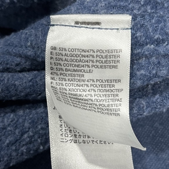 The North Face Men Blue Hoodie Long Sleeve Half Dome Logo Pullover Sweater Large - Picture 5 of 7